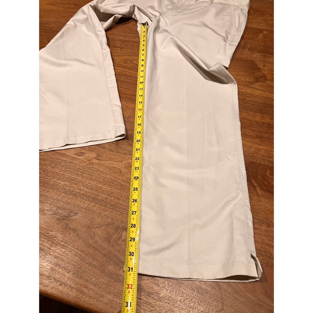 Adidas Climalite Mens Golf Pants Khaki Tan Straight Leg Trousers 34x32 - Picture 8 of 8